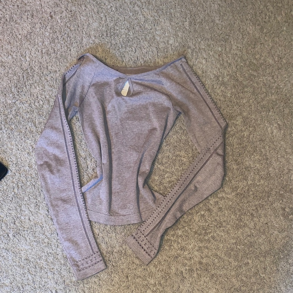 Gray Hollister Top - Y2K Ribbed - Fall